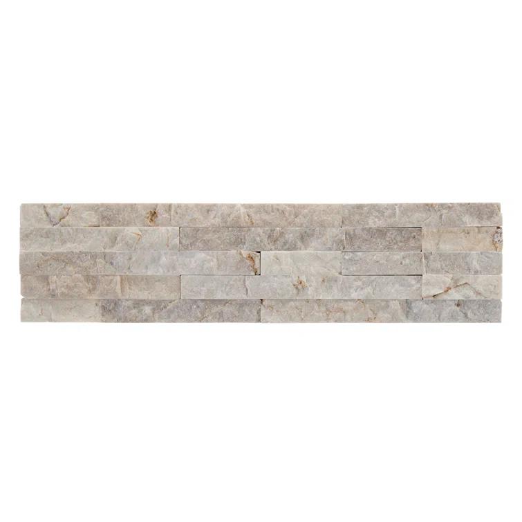 Cruz Bay Studio Slender Strip 3in.x12in. Split Face Marble Wall Tile
