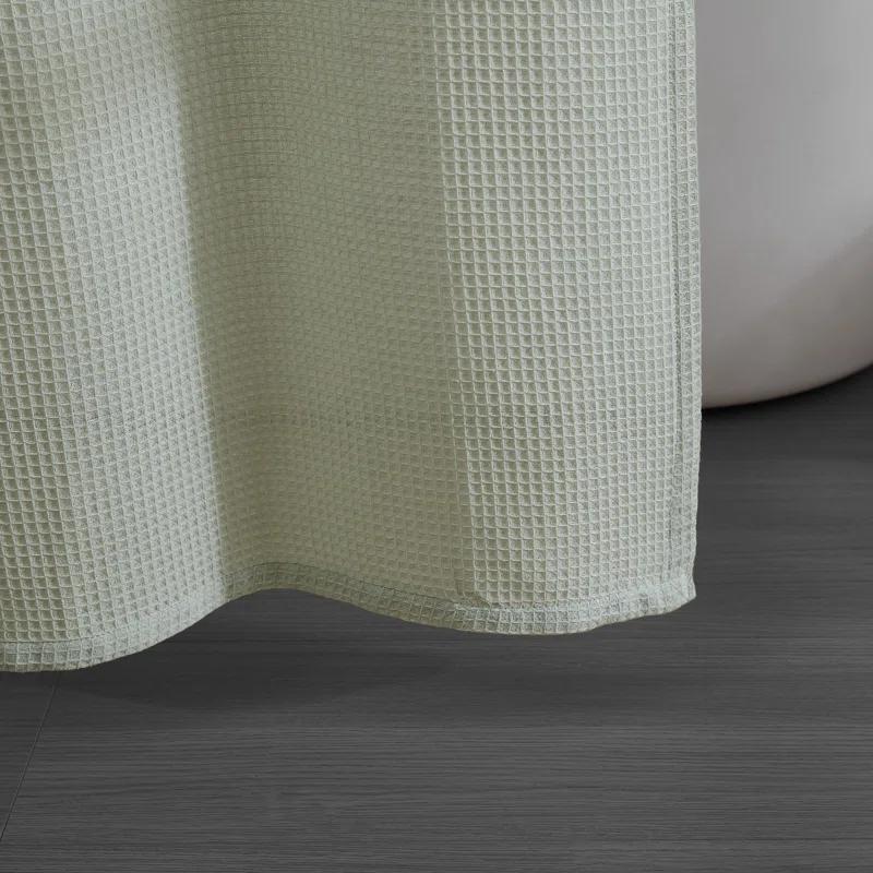 Kenneth Cole Kenneth Cole Solid Waffle Cotton Blend Shower Curtain