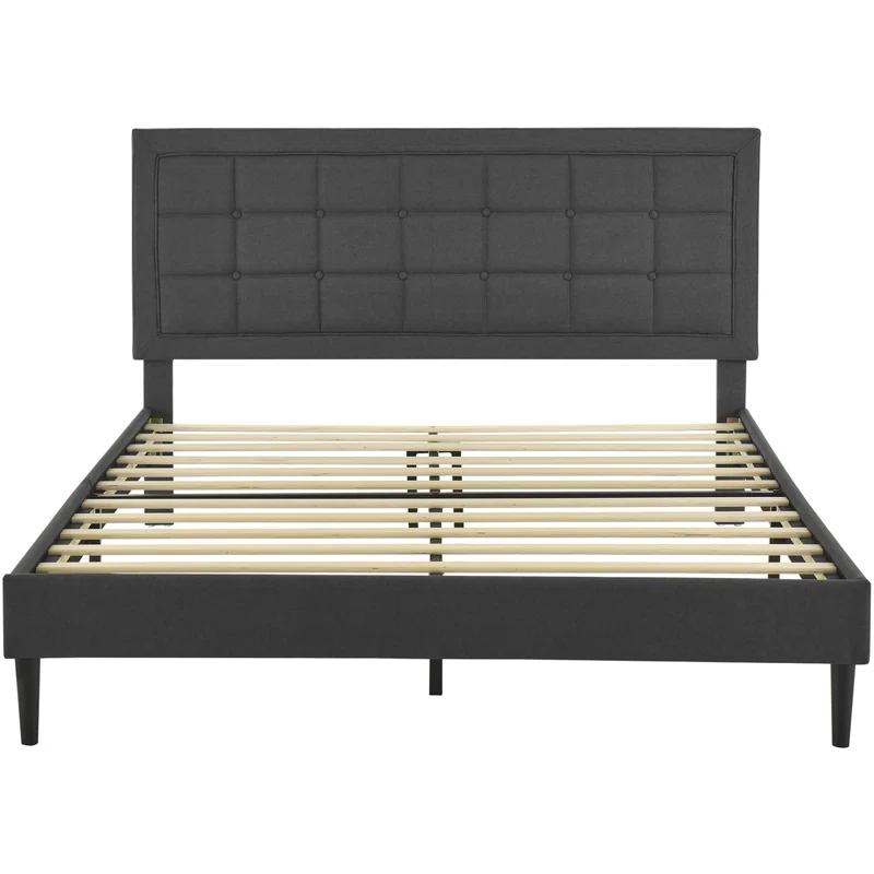 DeCoro Home DeCoro Mornington Upholstered Platform Bed Frame and Headboard