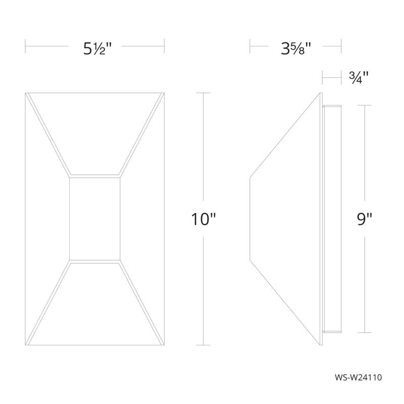 Modern Forms Maglev Aluminum LED Flush Mounted Sconce