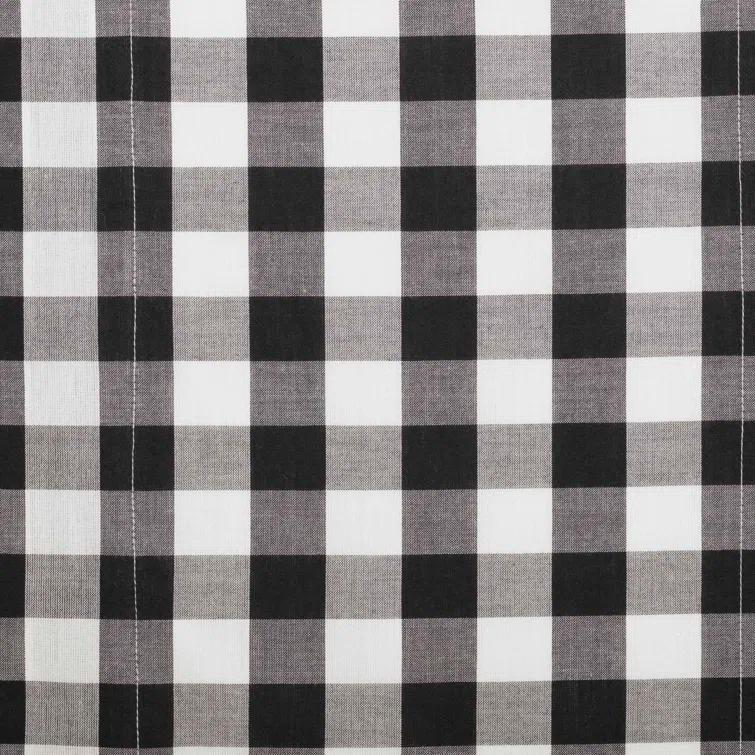 VHC Brands Annie Buffalo Check Plaid Cotton Ruffled Cafe Curtain (Set of 2)
