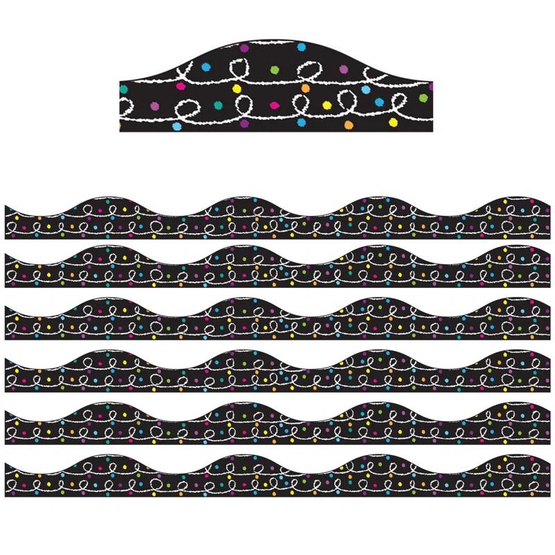 Ashley Productions Magnetic Border Chalk Loops with Color Chalk Dots (Set of 6)