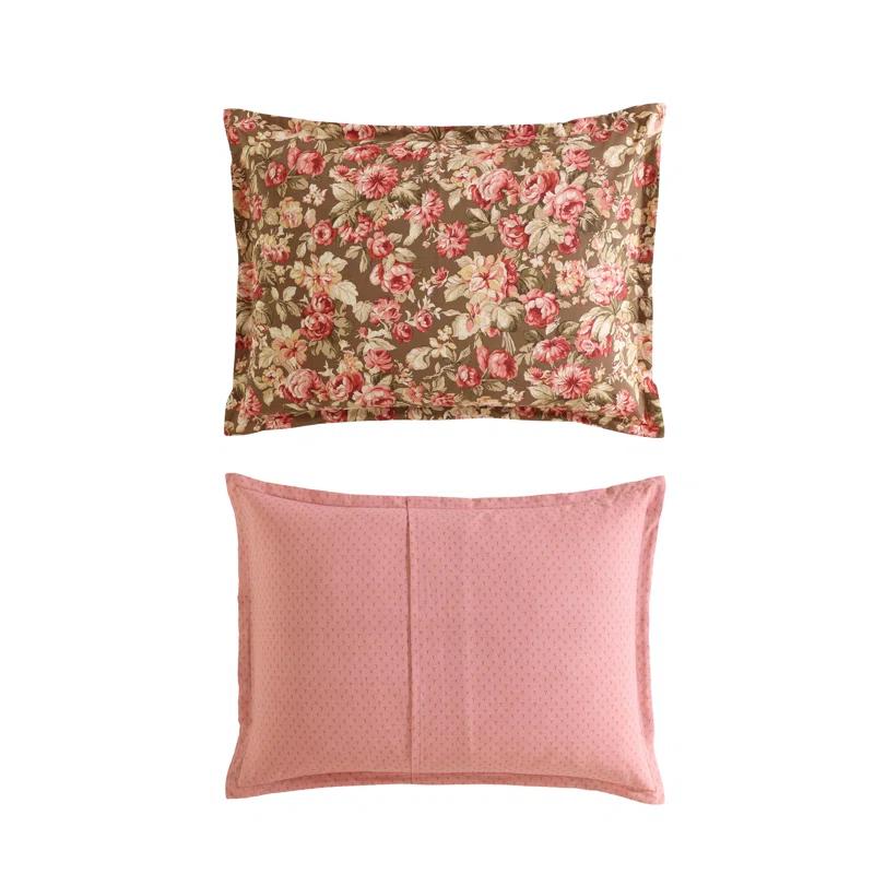 Laura Ashley Bloomsbury Cotton Reversible Brown Comforter Set