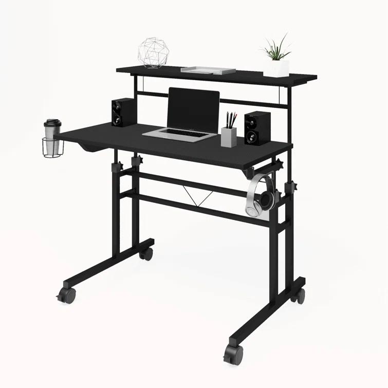 Wenty Techni Mobili Adjustable Metal Base Computer Desk