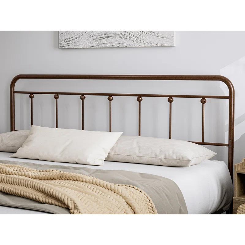 August Grove® August Grove® Metal Headboard - Adjustable Height - Farmhouse Victorian Style