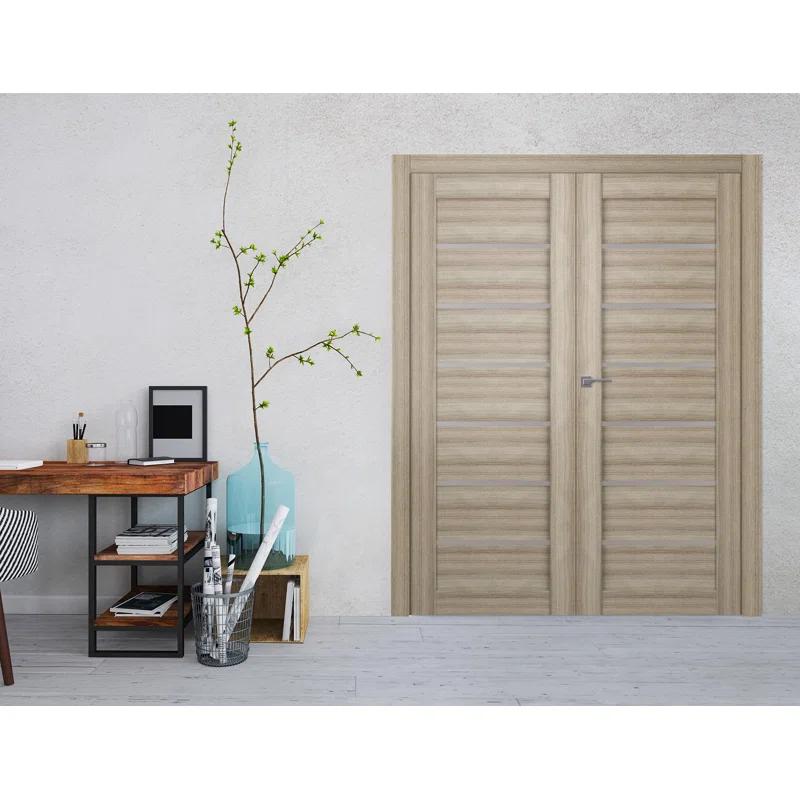 Belldinni Alba Solid Manufactured Wood and Glass Composite Paneled Prefinished French Door