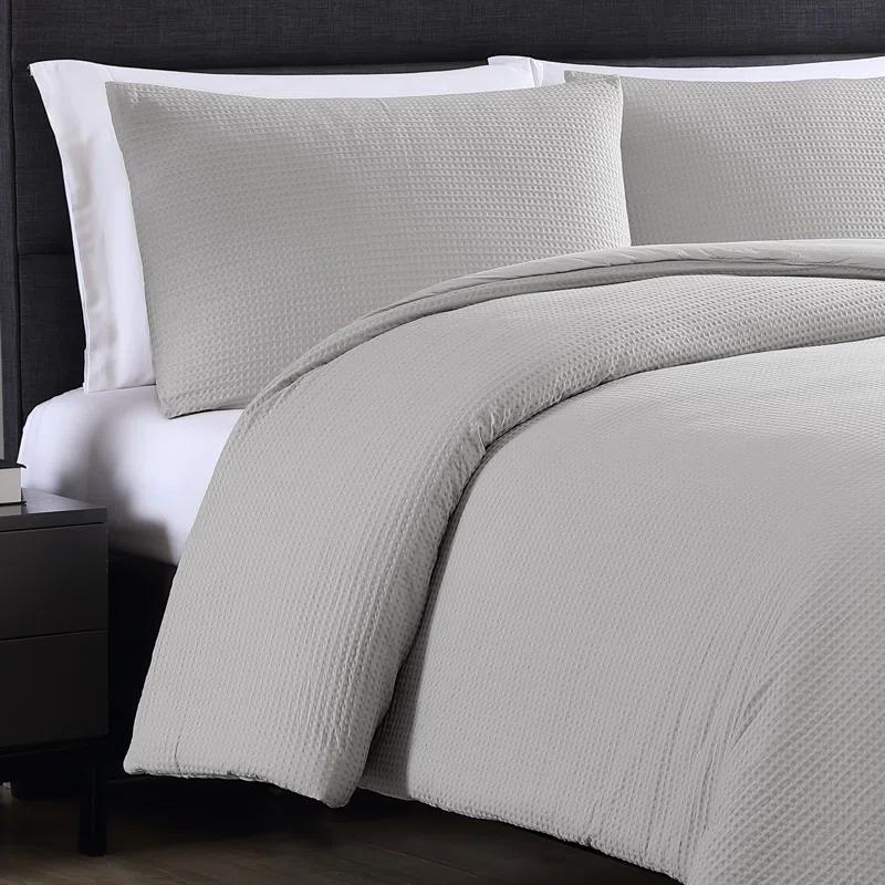 Vera Wang Vera Wang Waffle Pique Solid Cotton Comforter Set