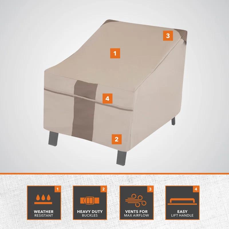 Modern Leisure Modern Leisure Monterey Patio Swivel Lounge Chair Cover, 2-Pack, 37.5"L x 39.25"W x 38.5"H, Beige (Set of 2)