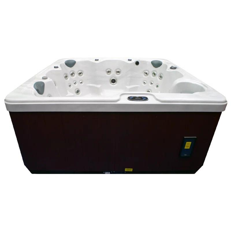 Home And Garden Spas 220 Volt 6 Person - Person 71 - Jet Acrylic Square Hot Tub with Ozonator and Built-In Speaker