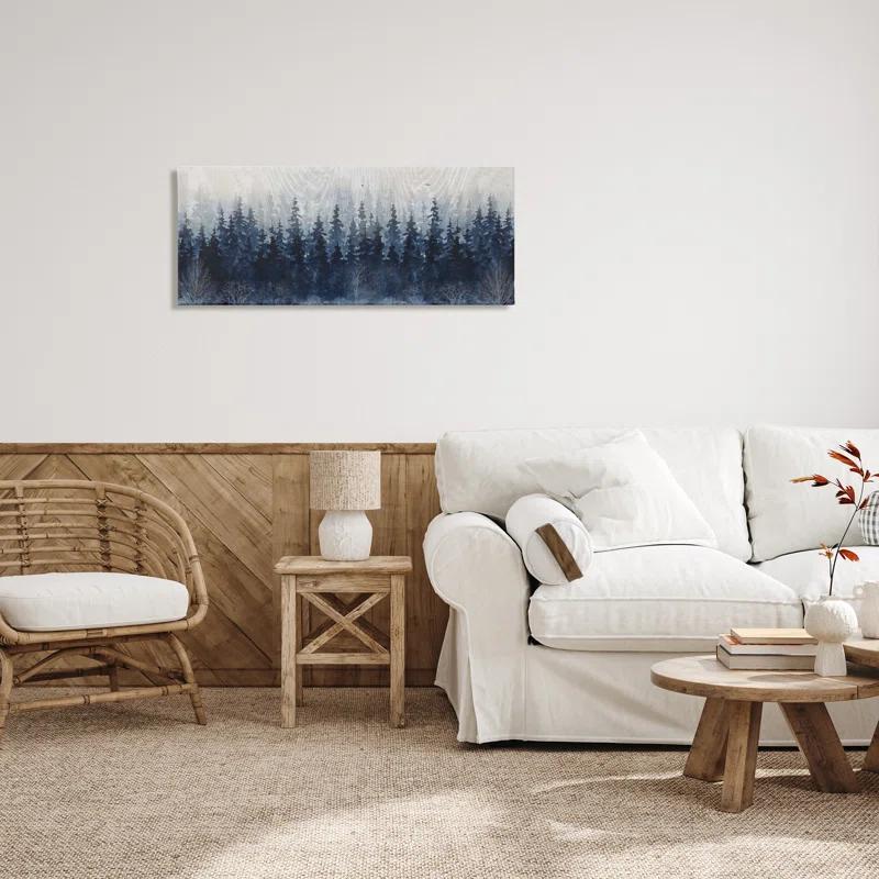 Stupell Industries Rustic Blue Forest Tree Line Fir Wood By Carol Robinson 955