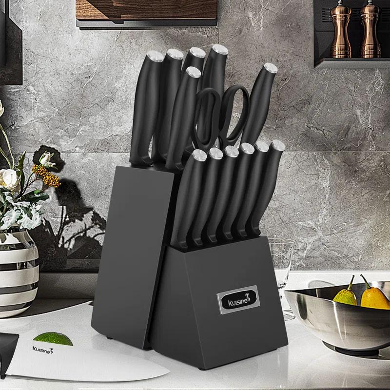 kuisine Kuisine 15 Piece Stainless Steel Knife Block Set