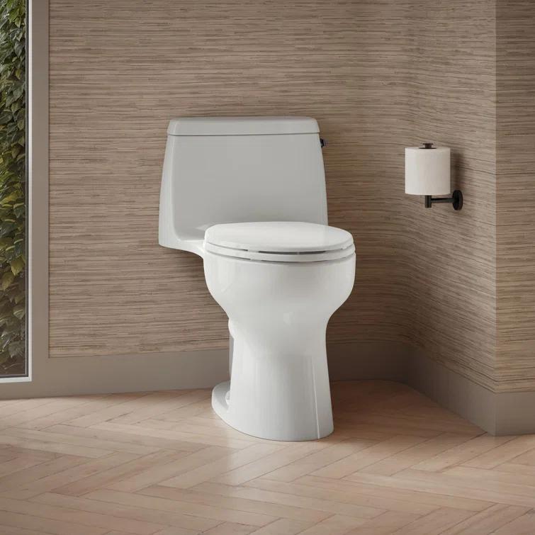Kohler Santa Rosa Comfort Height One-Piece Compact Elongated 1.28 Gpf Toilet With Revolution 360 Swirl Flushing Technology K-30810-RA-0