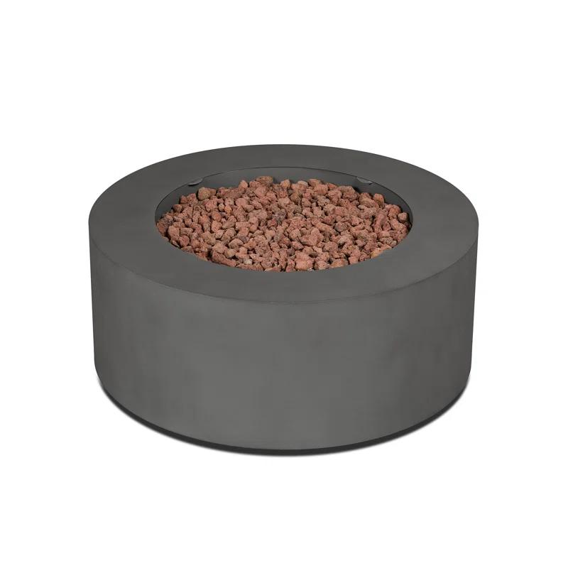 Aegean 36" Round Steel Propane or Natural Gas Fire Pit Table by Real Flame