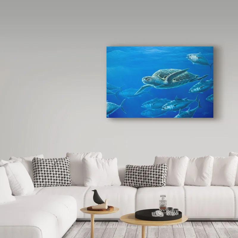 Trademark Fine Art Wilhelm Goebel Sea Turtle - Wrapped Canvas Graphic Art Print | Wayfair
