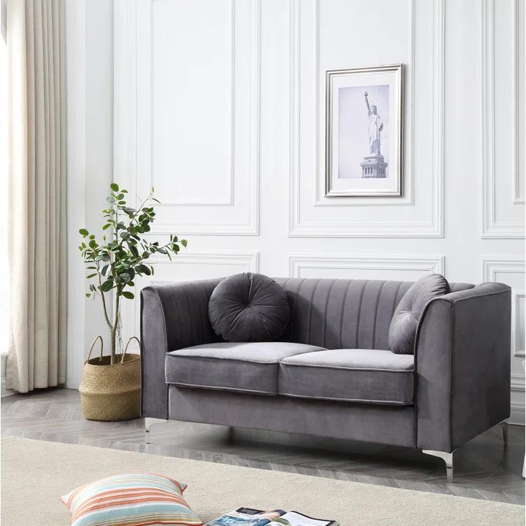 Glory Furniture Bailey 65'' Velvet Loveseat