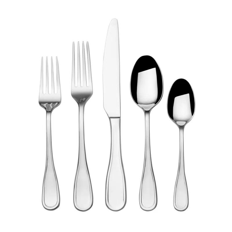 Fitz and Floyd Fitz and Floyd Everyday Bistro Classic Silverware 45piece service for eight, Gray