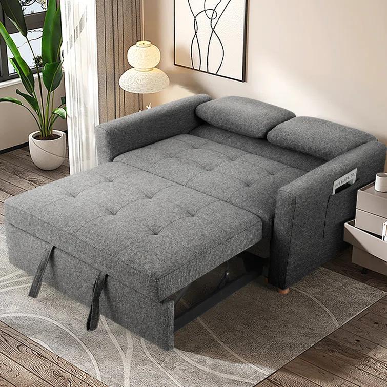 Ebern Designs Meit 49"W Convertible Sleeper Sofa 3-In-1 Reclining Sofa Bed Pull Out Couch Bed