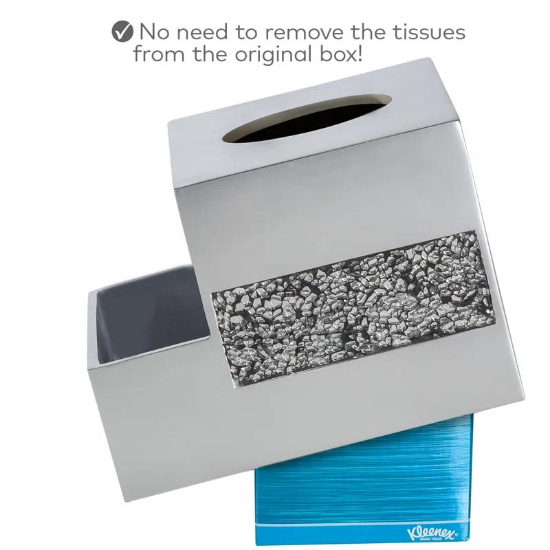 Creative Scents Brushed Nickel Tissue Box Cover