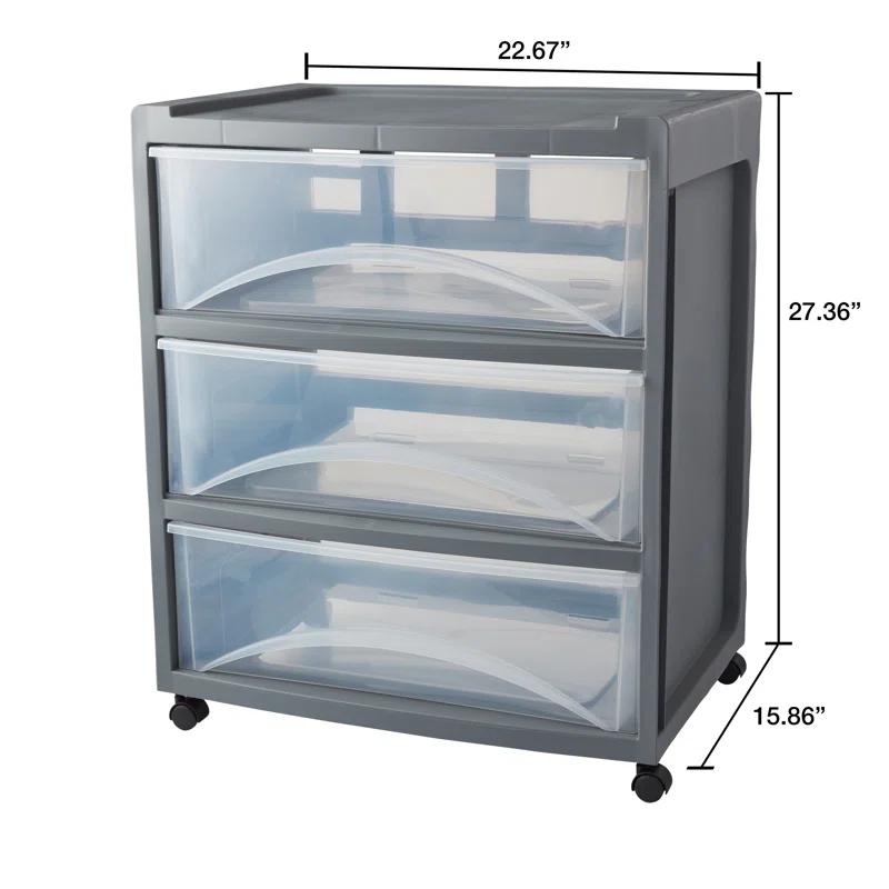 3 Drawer Storage Drawer