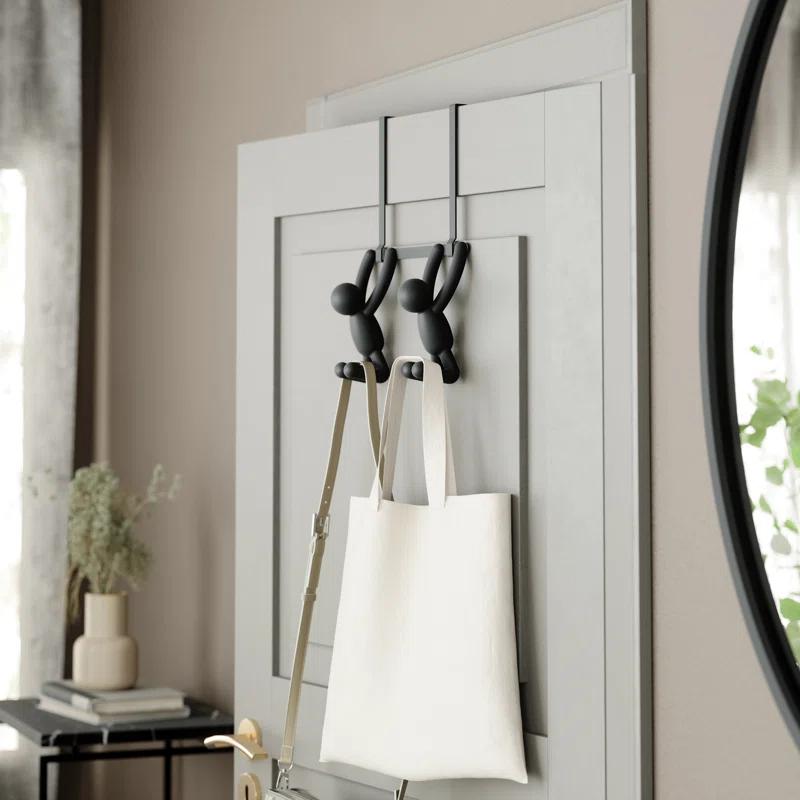 Umbra Buddy Plastic Over-the-Door 2 - Hook Wall Mounted Coat Rack