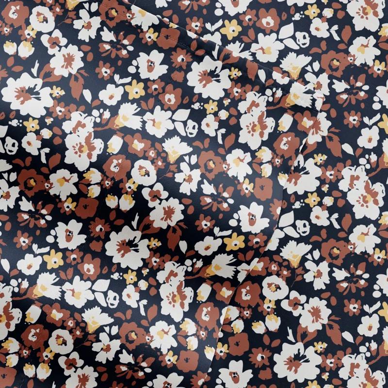 IEnjoy Home 4 Piece Sheet Set Patterned Microfiber Ultra Soft Bedding in Floral Dream