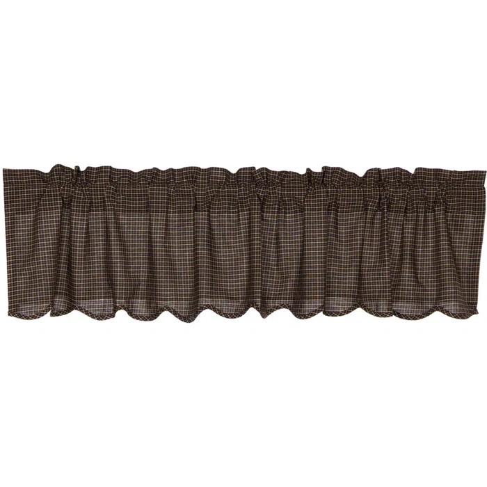 VHC Brands Kettle Grove Plaid Cotton Scalloped Window Valance in