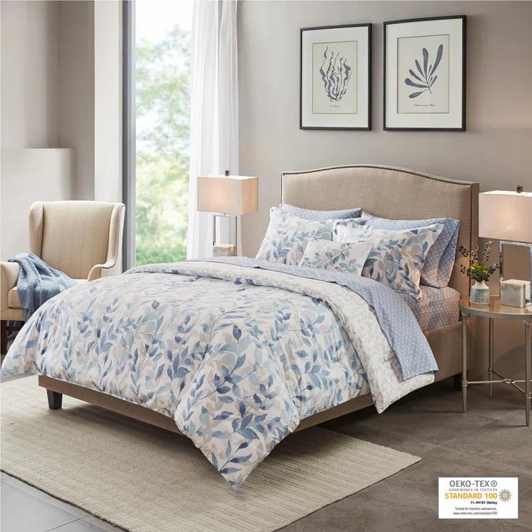 Madison Park Essentials Sofia Microfiber Reversible Comforter Set with Bed Sheets