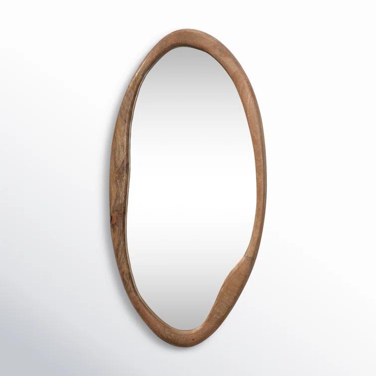 Hidden Hills Oval Mirror - Brown