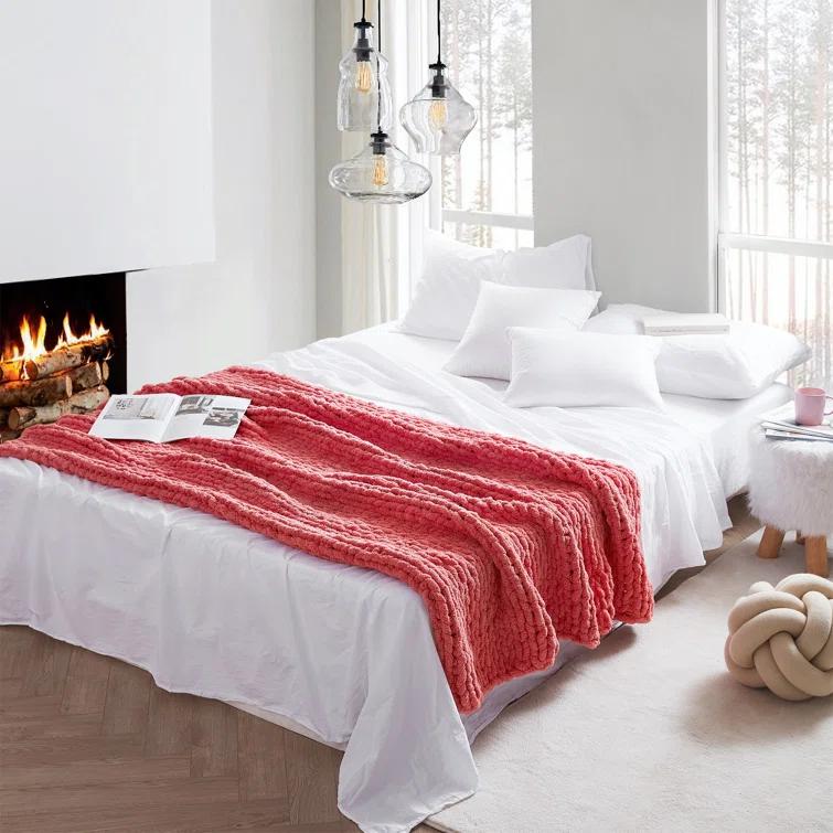 Byourbed Cozy Potato Chunky Knit Oversized Luxury Throw Blanket