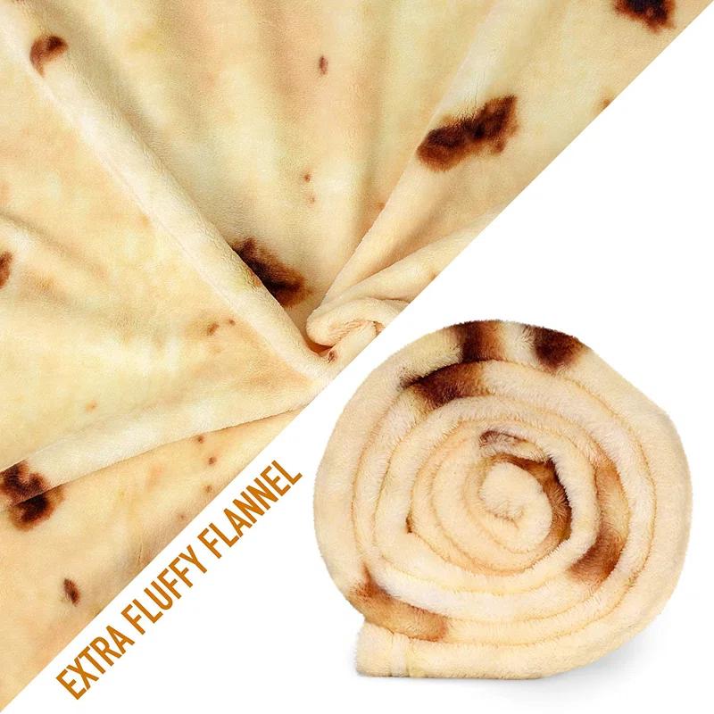 Zulay Kitchen Tortilla Blanket Double Sided Polyester for Adult and Kids Machine Washable