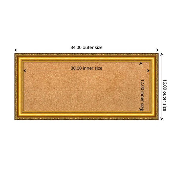 Amanti Art Colonial Wall Cork Small Bulletin Board