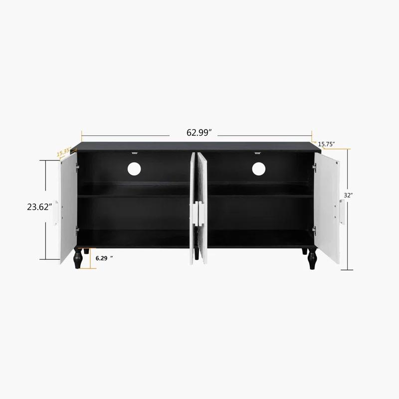 R&M Furniture Exquisite Sculpted Door and Premium Black Cabinet, a Showcase of Elegant Design and Versatile Functionality.