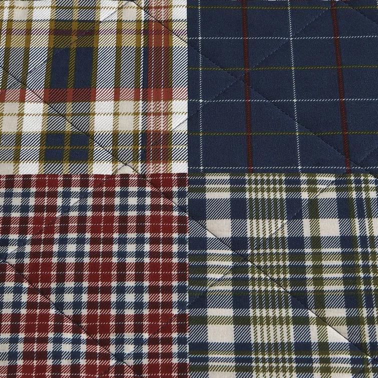 Eddie Bauer Eddie Bauer Madrona Blue Cotton Reversible Quilt Set