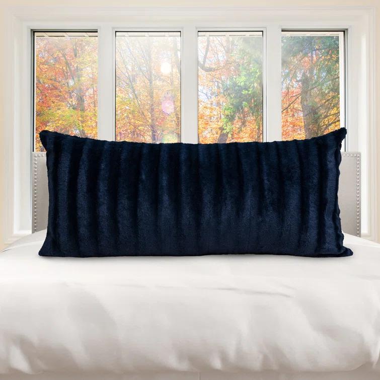 Cheer Collection Faux Fur Throw Pillow