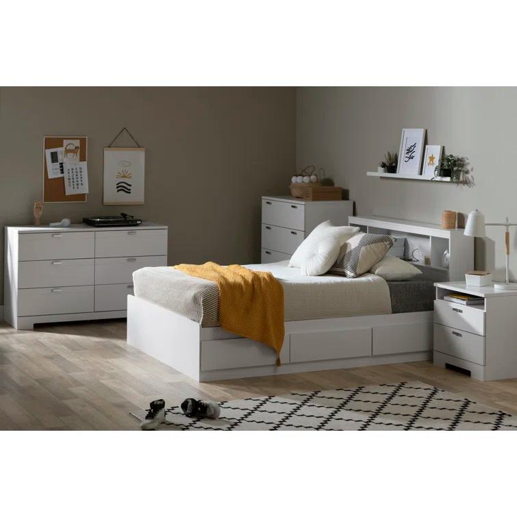 South Shore Reevo 3 Drawer Mate's & Captain's Bed with Bookcase by Southshore