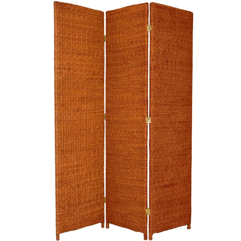 Highland Dunes Fickes 53" W x 71" H Woven Rushes Folding Room Divider