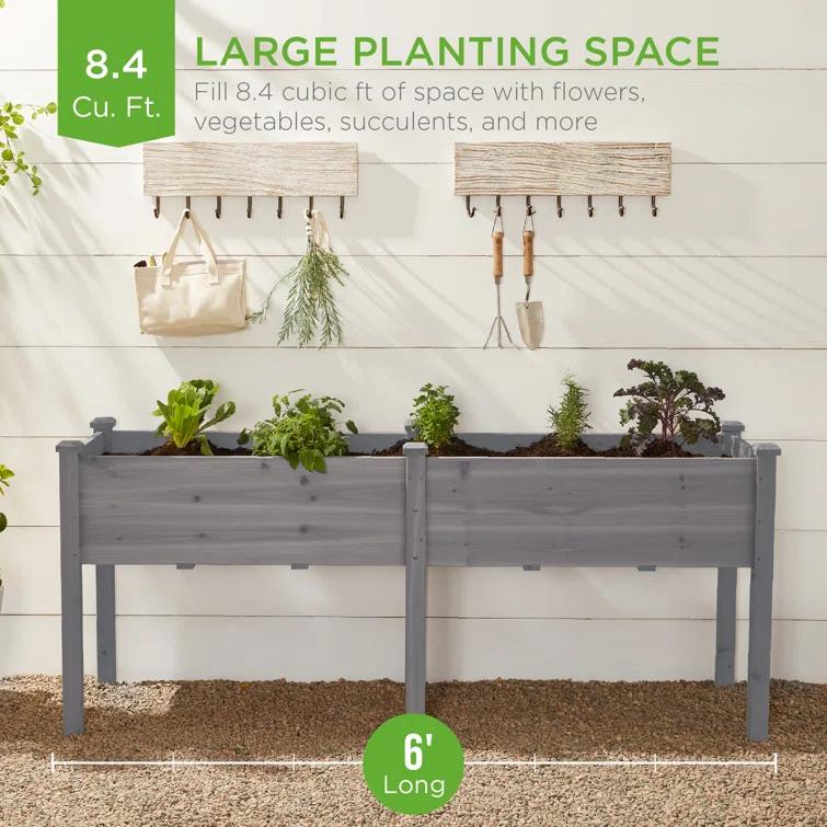 Arlmont & Co. Roban Wood Elevated Planter