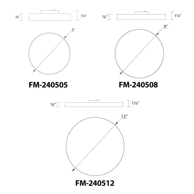 Edgeless Round Acrylic LED Flush Mount Light