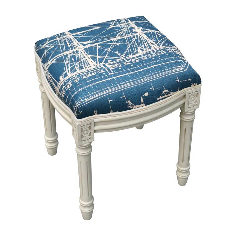 123 Creations Solid Wood Accent Stool