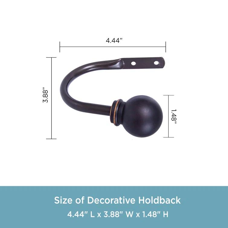 Kenney Kenney Decorative Ball Holdbacks For Curtains And Drapes (Set of 2)