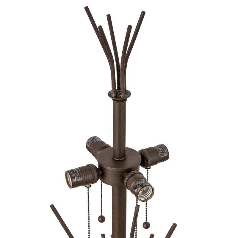 Meyda Lighting Rustic Lodge 63'' Black Coffee Traditional Floor Lamp