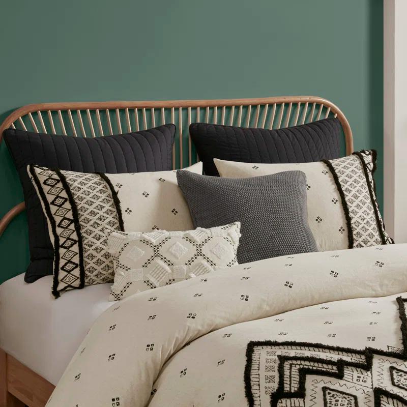 INK+IVY Marta 3 Piece Cotton and Flax Linen Blend Comforter Set