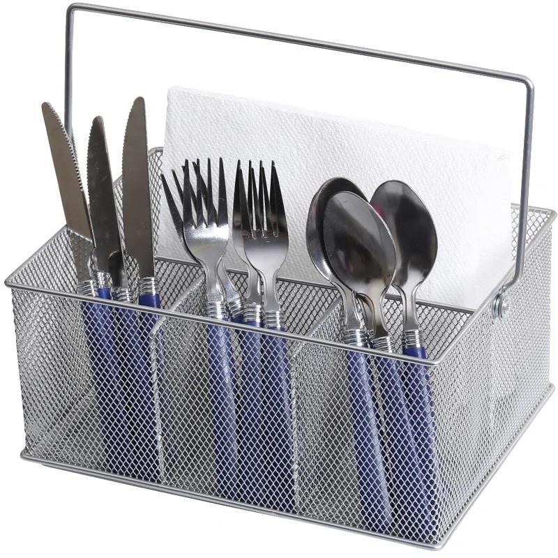 YBM Home Metal Rectangle Flatware Caddy