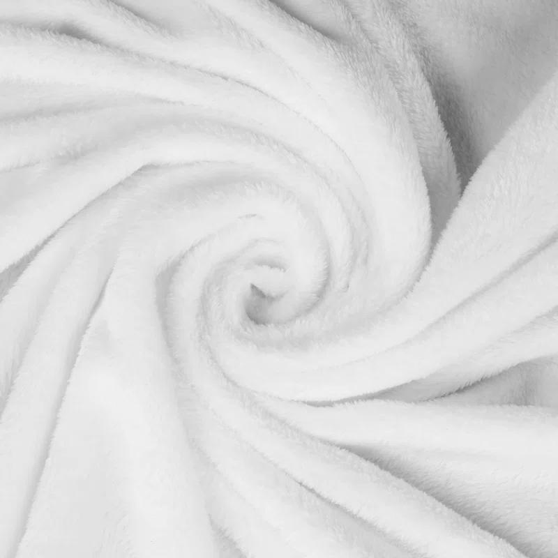 Superior Superior Polka Dots or Solid Fleece Plush Blanket Medium Weight Fluffy Soft Decorative Bedding