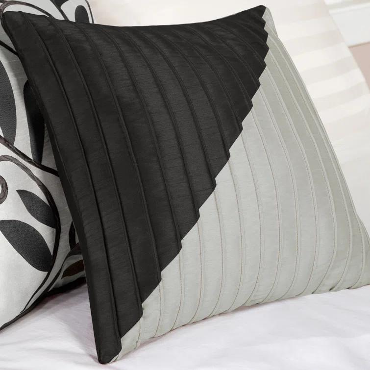 Madison Park Amherst 7 Piece Striped and Pleated Comforter Set