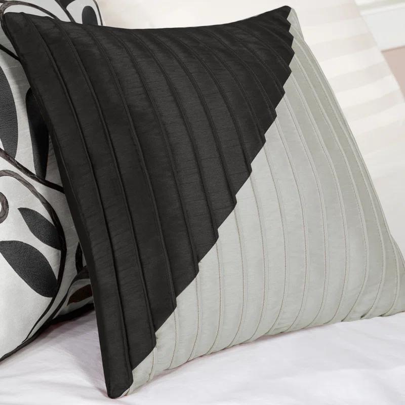 Madison Park Amherst 7 Piece Striped and Pleated Comforter Set