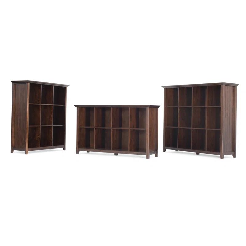 Simpli Home Acadian 44"W Solid Wood 9 Cube Storage Bookcase with Fixed Shelves & Reviews | Wayfair