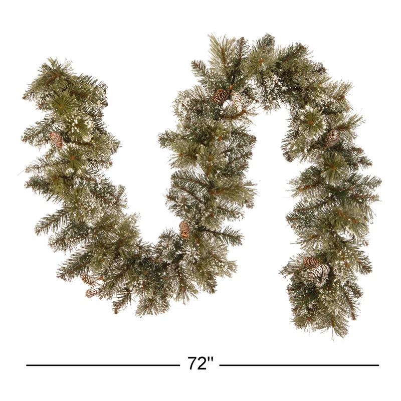 The Holiday Aisle® 6 ft. Glittery Bristle Pine Garland