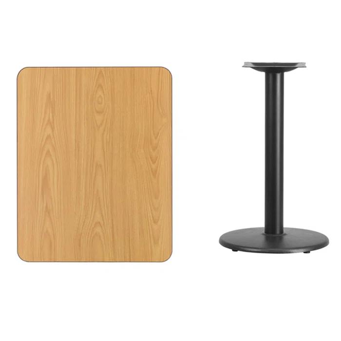 Flash Furniture Carrus Rectangular Laminate Dining Table Top with Round Base