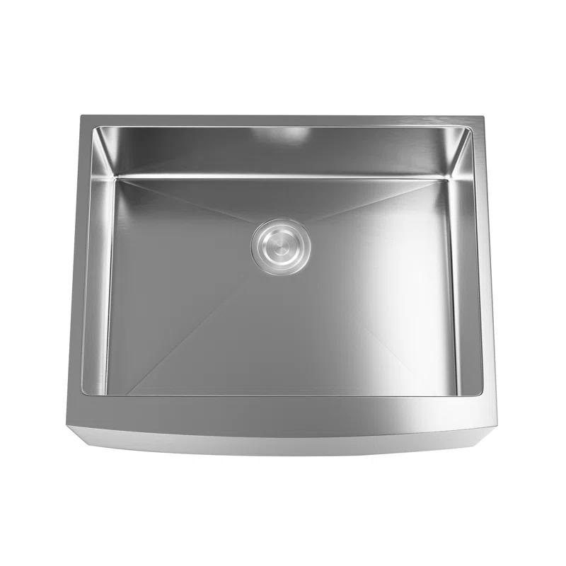Montgomery 27'' L Farmhouse / Apron Single Bowl Stainless Steel Kitchen Sink